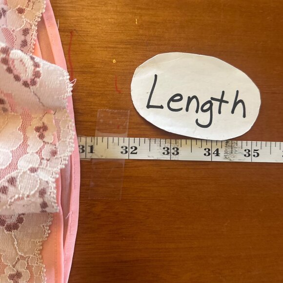 Vintage Pink Sheer Nightgown With Lace Sleeves & Embroidery Details - Picture 4 of 11